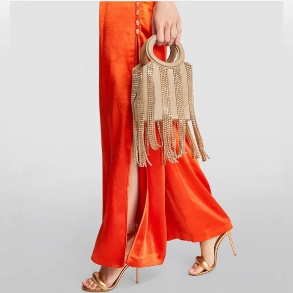 Cult Gaia Taryn Embellished Top Handle Bag in Sand Dollar - Picture 6 of 10